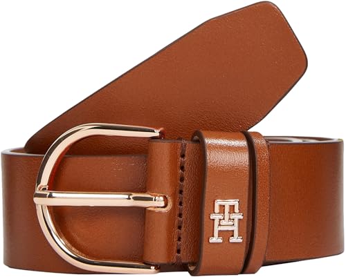 Tommy Hilfiger Damen Gürtel Essential Effortless 3,5 cm mit Dornschließe, Braun (Cognac), 95 cm