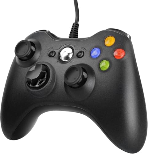 Controller für Xbox 360 Slim und PC, verbessertes Design, USB-Gamepad, ergonomischer Kabelcontroller