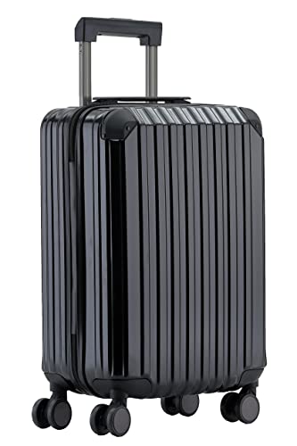 Münicase M816 TSA-Schloß Koffer Reisekoffer Trolley Kofferset Hardschale Boardcase Handgepäck (Black, Kleiner Koffer)