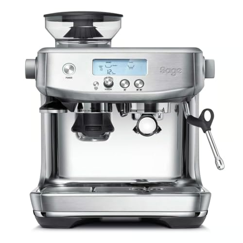 Sage Appliances Barista Pro Espressomaschine und Kaffeemaschine mit Milchaufschäumer, Siebträgermaschine, SES878, Gebürsteter Edelstahl