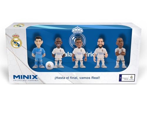 MINIX - Real Madrid - 5er Pack - Sammelfiguren 7 cm - B (Courtois/Vinicius/Bellingham/Carvajal/Mbappé)
