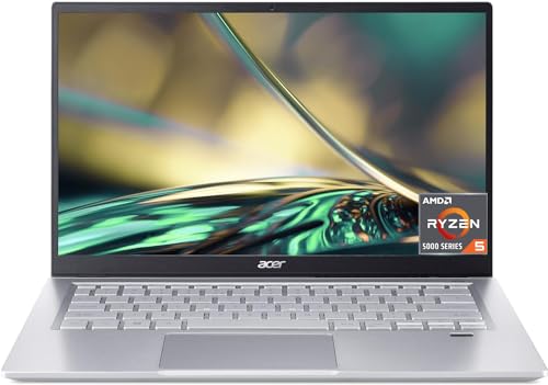 Acer Swift 3 (SF314-43-R8Z5) Ultrathin / Laptop | 14 FHD Display | AMD Ryzen 5 5500U | 8 GB RAM | 256 GB SSD | AMD Radeon Graphics | Windows 11 | QWERTZ Tastatur | silber