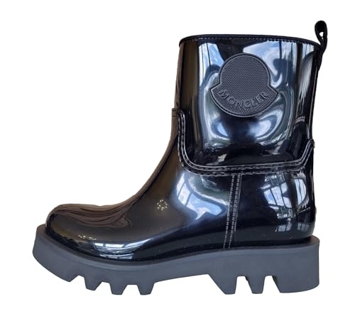 Moncler Damen Regenstiefel aus glänzendem Gummi GINETTE schwarz, Schwarz , 36 EU