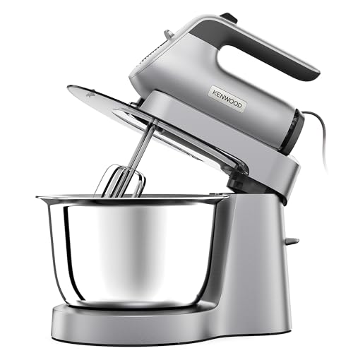 Kenwood Chefette HMP54.000SI - Handmixer und Küchenmaschine in einem, 3,5 l Edelstahl-Schüssel, variable Geschwindigkeit + Pulse-Funktion, 650 Watt, Silber