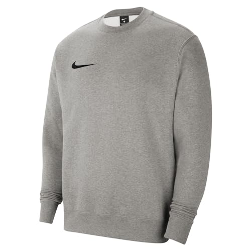 Nike Herren M Nk Flc Park20 Crew Sweatshirt, Dk Grey Heather/Black, L EU