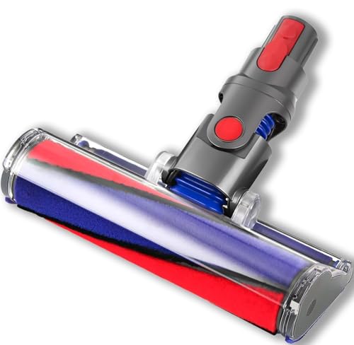 Softwalze Bodendüse Kompatibel mit Dyson V7 V8 V10 V11 V15 SV10 SV11 SV12 SV14 SV15, Elektrischer Soft Roller Bürstenaufsatz für Hartböden, Ersatzteil für Dyson 968266-02, 968266-04