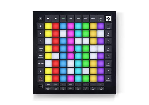 Novation Launchpad Pro [MK3] 64-Grid-MIDI-Controller und Sequenzer für Ableton Live, Logic Pro und Hardware – mit 64 anschlagsempfindlichen RGB-Pads, dynamischem Notenspiel, Akkord- und Skalen-Modi