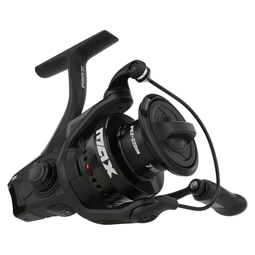 Abu Garcia Max SX Größe 4000 Spinn-Angelrolle, Hochleistungs-Süßwasserrolle, A-symmetrischer Carbonrahmen und Rotor, langlebige und leichte Konstruktion, max. Zugkraft von 6,4 kg | 6,4 kg