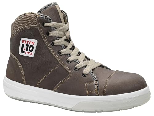 ELTEN Sicherheitsschuhe EMOTION ESD S3, Damen und Herren, Leder, Stahlkappe, leicht, sportlich, Braun, Größe: 42