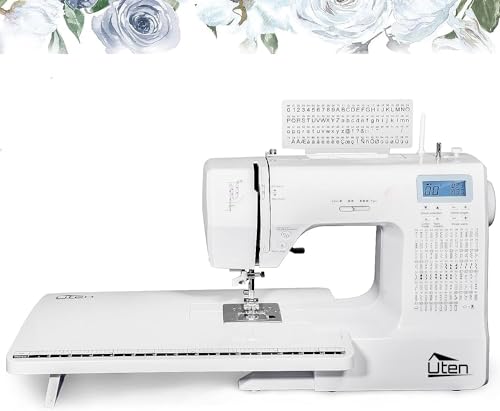 Uten Nähmaschine Elektronisch Freiarm 200 Stiche mit Anschiebetisch, Für Profis Anfänger DIY Begeisters