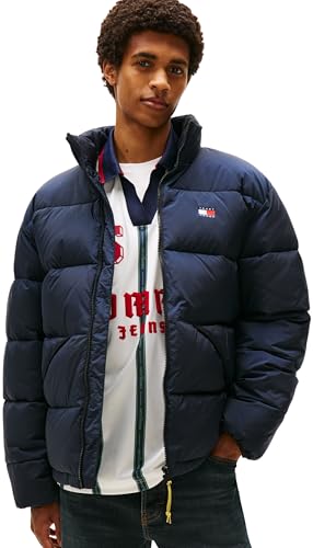 Tommy Jeans Herren Pufferjacke Vail mit Stehkragen, Blau (Dark Night Navy), XL