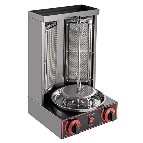 Dönergrill Gas Kebab Machine, Elektrische LPG Kebab Maschine Vertical Gyrosgrill Grillofen Mit Temperatureinstellschalter 3000W 220V