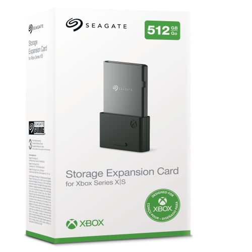 Seagate Speichererweiterungskarte Xbox Series X|S 512GB SSD, Plug and Play NVMe-Erweiterungs-SDD Xbox Series X|S, offiziel lizensiert, inkl. 3 Jahre Rescue Service, Modellnr.: STJR512400