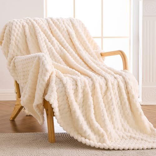 Vielit Kuscheldecke Flauschig 150x200 cm – Ultraweiche Fleecedecke für Couch & Sofa, Warme Wohn- & Kuscheldecke, Leichte Sofadecke, Gemütliche Couchdecke, Atmungsaktiv & Pflegeleicht Decke Beige