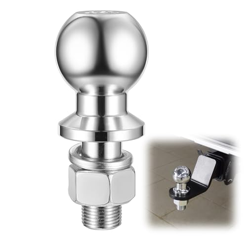 Anhängerkupplungskugel, 50mm 3.5t Kugelkopf Ackerschiene Kugelkopfbolzen gerade Ackerschiene, Ø22mm Schraube Ackerschiene Kupplungskugel für Traktor, Kugelkopf für Ackerschiene Bis 3.5 Tonnen