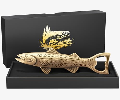 Einzigartige Fisch-Bier-Geschenke für Männer - Vintage Flaschenöffner, zum Vatertag, Geburtstag, Weihnachten, Valentinstag Geschenke für Angler, Väter, Ehemänner, Großväter, Unique Fish Beer Gifts