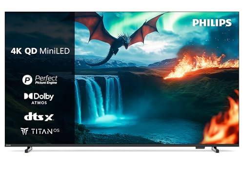 Philips 65MLED810 Mini LED 4K Smart TV - 65 Zoll Display Mit P5 Perfect Picture Engine Ultra HD, Titan OS, Dolby Vision Und Dolby Atmos Sound