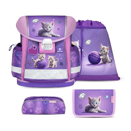 Belmil Classy Schulranzen Set 4 - teilig (403-13/AG/S) (Little Kittens)