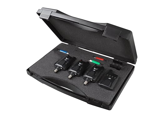 JRC Base Kit – Rod Pod and Bite Alarms Set with Everything You Need to Get Started in Carp Fishing. Includes Rod Pod with Three Rod Buzz Bars and Three Fishing Bite Alarms