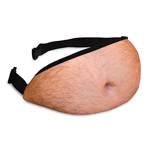 Monsterzeug Gürteltasche Männer, Bierbauch Tasche Beer Belly Bag, Herren Hüftbeutel aus PU-Leder