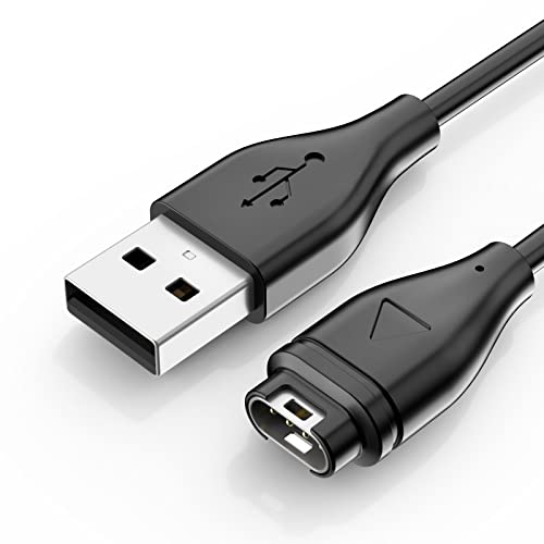 VANCLE Ladegerät für Garmin Vivoactive 5, 4, 3, 3S, 4S, Vivomove 3/3S/Luxe/Style - 100cm USB schnelles Ladekabel, tragbare Uhr, Schwarz