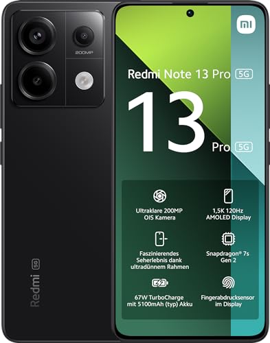 XIAOMI Redmi Note 13 Pro 5G Smartphone, 8+256GB, Handy ohne Vertrag, 6,67