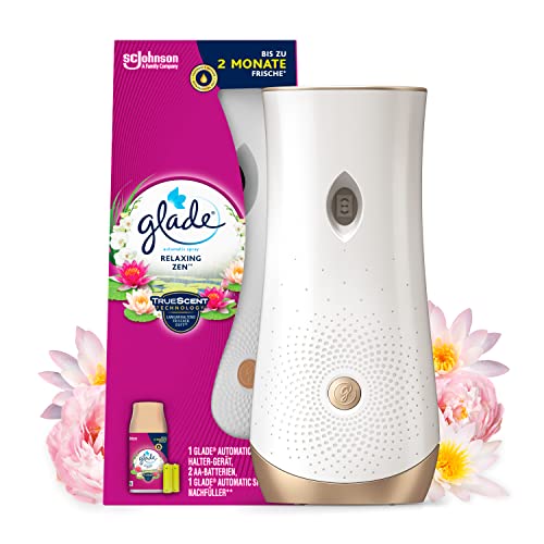 Glade (Brise) Automatic Spray, Raumduft, Halter inkl. 1 Nachfüller, Lang Anhaltender Geruchsentferner, Duftspray für Zuhause, Relaxing Zen, 269 ml