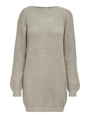 JDY Damen JDYwhitney Megan L/S Boat Dress Knt Noos Kleid, Cement, S