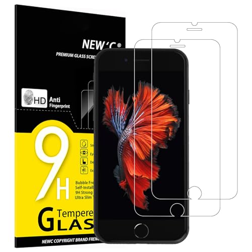 NEW'C 2 Stück für iPhone 6, iPhone 6s für Panzerglas, Frei von Kratzern, 9H Härte, HD Displayschutzfolie, 0.33mm Ultra-klar, Ultrabeständig