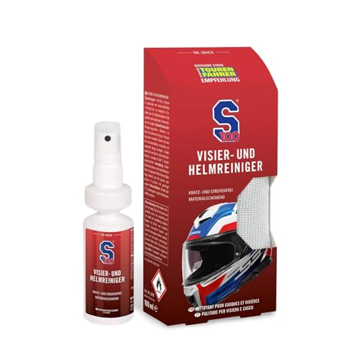 DR. WACK - S100 Visier- & Helmreiniger 100 ml inkl. Mikrofasertuch - Reiniger für Motorradhelm - Kratzfreie Reinigung für unterwegs - Für alle Visiere geeignet - Hochwertige Motorradpflege