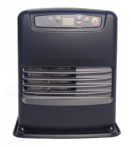 Tectro Mobiler Laser Petroleumofen SRE 1330 TC-2-3,0 kW, digitale Steuerung, Sauerstoffverarmungssensorr & Kippschutz, für Räume bis 120 m³ - tragbarer Heizofen ohne Installation - Schwarz