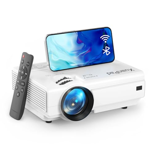 2025 XuanPad Verbessertes WiFi Bluetooth Mini Beamer, 26000L Mini Projektor HD 1080P Unterstützt, Heimkino Video Projector Kompatibel Mit Tv Stick/HDMI/USB/AV/Laptop/iPhone/Android