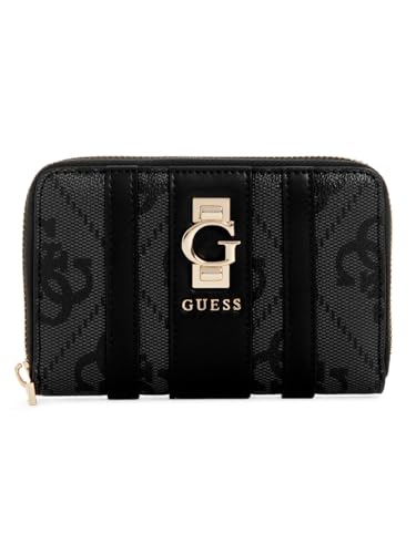 Guess Geldbörse Erenia Zip Around Wallet Coal Logo dunkelgrau