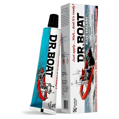 Dr. Boat Reparatur-Set für Boot, Kajak, Kanu, Zelt, aufblasbare Gegenstände, Schwimmbad, Whirlpool, Flüssigkeitspatch, resistent gegen Süß- und Salzwasser, UV-beständig, langlebig, 40 ml