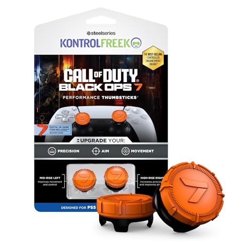 KontrolFreek® Call of Duty: Black Ops 7 Performance Thumbsticks | PlayStation 4 (PS4), PlayStation 5 (PS5) | Orange und Schwarz
