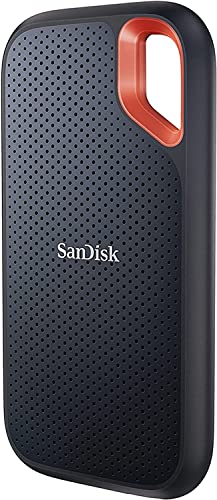 SanDisk Extreme Portable SSD 1 TB (tragbare NVMe SSD, USB-C, bis zu 1.050 MB/s Lesen/1.000 MB/s Schreiben, fallsicher aus bis zu 3 m, wasser- und staubbeständig) Schwarz