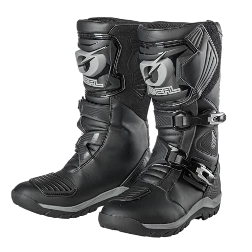 O'NEAL | Motorradstiefel | Enduro Adventure | Robuster & wasserdichter Tourenstiefel, Metallverstärkte Innensohle, Austauschbares Fußbett | Sierra Pro Boot | Erwachsene | Schwarz | Größe 42