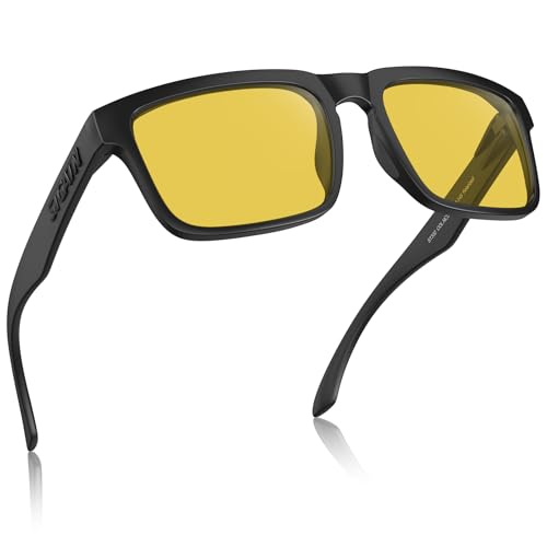STGATN Breiter Kopf XL Nachtfahrbrille Herren mit UV-Schutz, 155 MM Klassisch große Sonnenbrillen für Große Gesichter, ultraleichte TR90 Brille, reduziert grelles blaues Licht von Scheinwerfern