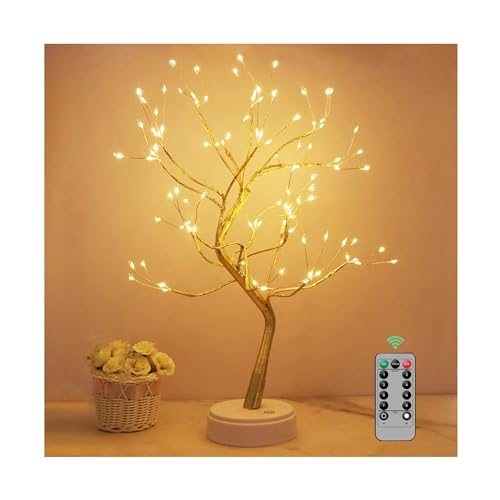 LED Lichterbaum, 108 LED Deko Lampe Leuchtzweige 8 Modi Dimmbar, Led Baum USB/Batteriebetrieben, Lampe Baum Beleuchtete Zweige Deko mit Fernbedienung Timer