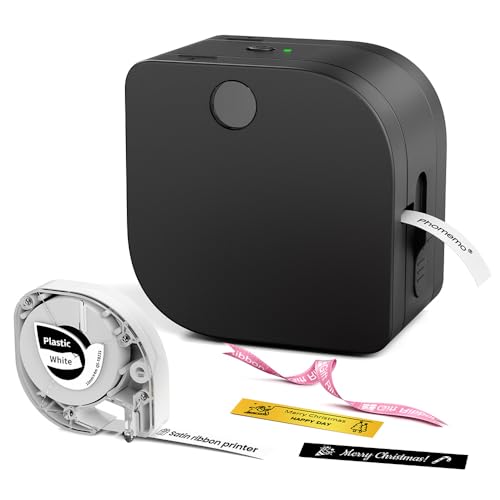 Phomemo Etikettendrucker, Mini Bluetooth P12 Beschriftungsgerät Selbstklebend, Etikettiergerät Kompatibel with iOS & Android, Thermotransfer-Label Printer für Zuhause,Schule,Büro