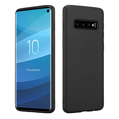 HSP Schwarze Hülle kompatibel mit Samsung Galaxy S10 | Premium TPU Silikon Case | Geeignet für Induktives Laden | Kratzfest Stoßfest | Matte Oberfläche | Passgenaue, weiche, dünne Schutzhülle