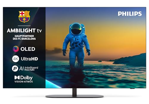 Philips Ambilight 65OLED810 4K OLED Smart TV - 65 Zoll Display mit P5 AI Perfect Picture Engine Ultra HD, Titan OS, Dolby Vision und Atmos Sound - Funktioniert mit Alexa und Google Sprachassistent