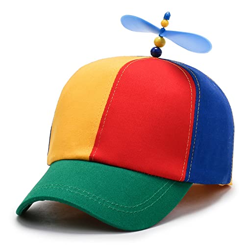 Voarge Propellermütze, Propeller-Mütze, Hubschraubermütze, Hubschrauber-Kappe, Baseball Cap für Erwachsene & Kinder - Größenverstellbar (Unisex Design)