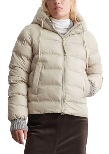 Marc O'Polo Denim Damen Daunenjacke mit Kapuze wasserabweisend, Beige (Pure Cashmere), M
