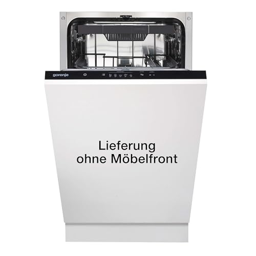 Gorenje GV 520 E10 Vollintegrierbarer Geschirrspüler / Einbau /45cm /11 Maßgedecke /3 Körbe /5 Programme /höhenverstellbarer Oberkorb /vollständiger Überlaufschutz / Eco Programm / Schwarz