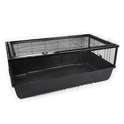 ZooPaul Premium XXL Hasenkäfig Bernie 100cm Meerschweinchen Kaninchenkäfig Hamster Käfig schwarz