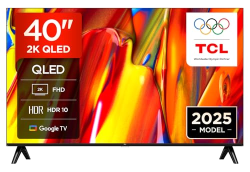 TCL 40V5C - 40“ Full HD Smart QLED Direct LED-Fernseher mit Android TV & HDR - Kompatibel mit Google Cast & Google Home, Schlankes Design