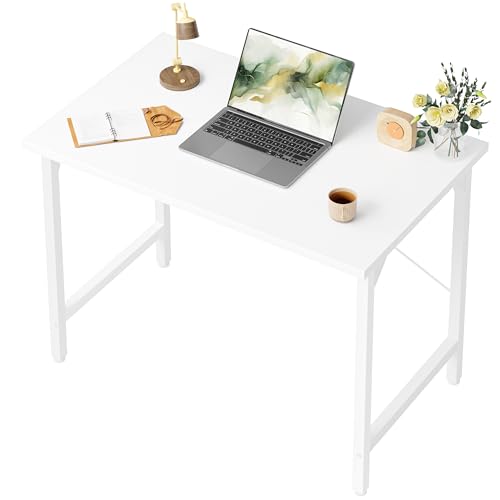 BEXEVUE Schreibtisch, 80 x 40 cm Kleiner Computertisch, Bürotisch für Arbeitszimmer, Schlafzimmer, Industrie-Design, Metallgestell, Holz PC Tisch für Home und Office