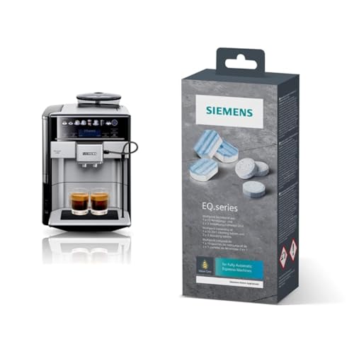 Siemens Kaffeevollautomat EQ.6 plus s700 TE657503DE & Multipack TZ80003A, Inhalt: 1 x 10 Reinigungstabletten (je 2,2 g)