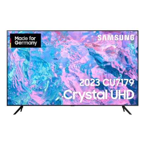 Samsung Crystal UHD CU7179 75 Zoll Fernseher (GU75CU7179UXZG, Deutsches Modell), PurColor, Crystal Prozessor 4K, Motion Xcelerator, Smart TV [2023], Schwarz